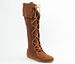 Front Lace KneeHigh Boot suede 