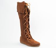 Front Lace KneeHigh Boot suede brown