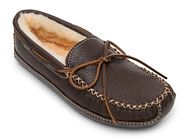 SHEEPSKIN lined moose slipper chocolate