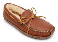 SHEEPSKIN lined moose slipper carmel